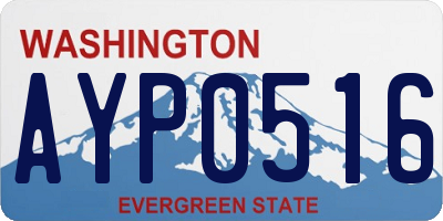 WA license plate AYP0516