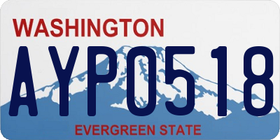 WA license plate AYP0518