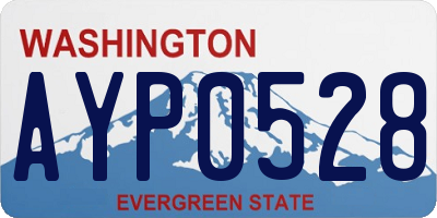 WA license plate AYP0528
