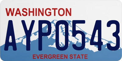 WA license plate AYP0543