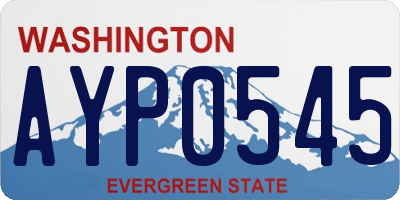 WA license plate AYP0545