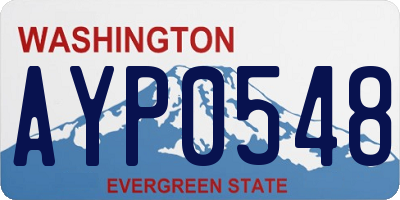 WA license plate AYP0548