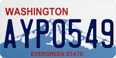 WA license plate AYP0549