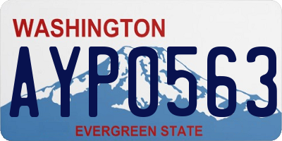 WA license plate AYP0563