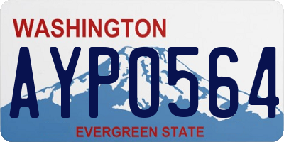 WA license plate AYP0564
