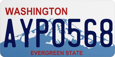 WA license plate AYP0568