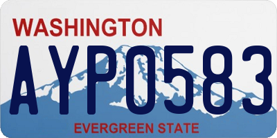 WA license plate AYP0583