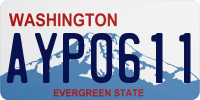 WA license plate AYP0611