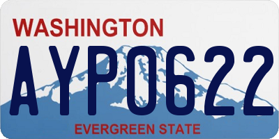 WA license plate AYP0622