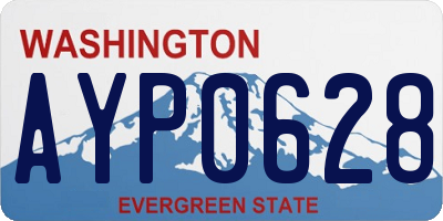 WA license plate AYP0628