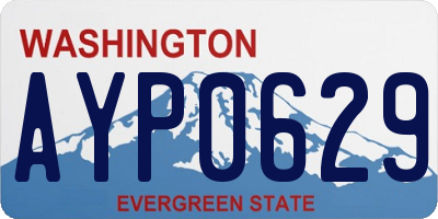 WA license plate AYP0629