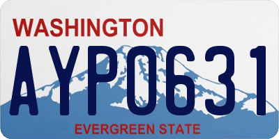 WA license plate AYP0631