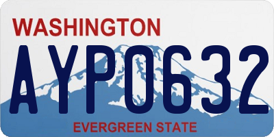 WA license plate AYP0632