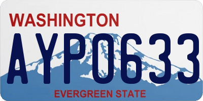 WA license plate AYP0633