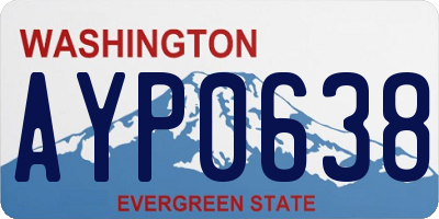 WA license plate AYP0638