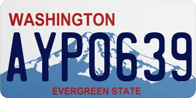 WA license plate AYP0639