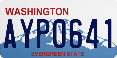WA license plate AYP0641