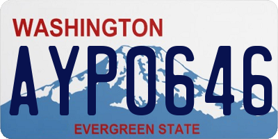 WA license plate AYP0646