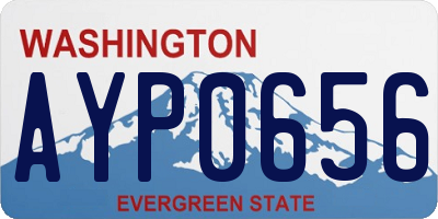 WA license plate AYP0656