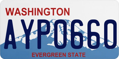 WA license plate AYP0660