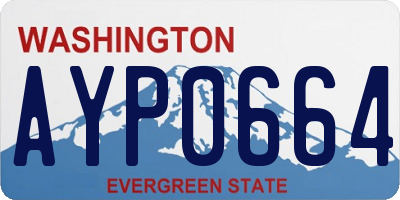 WA license plate AYP0664