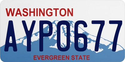 WA license plate AYP0677