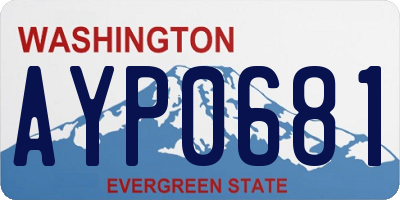 WA license plate AYP0681