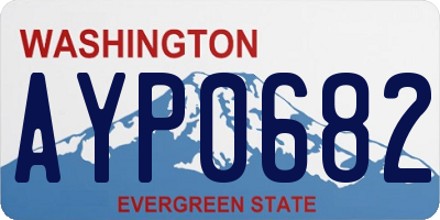 WA license plate AYP0682