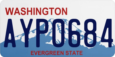 WA license plate AYP0684
