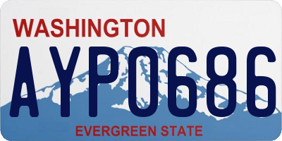 WA license plate AYP0686