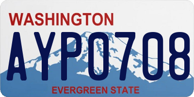 WA license plate AYP0708