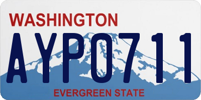 WA license plate AYP0711