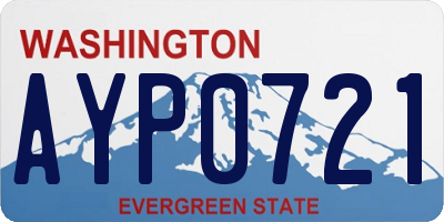 WA license plate AYP0721