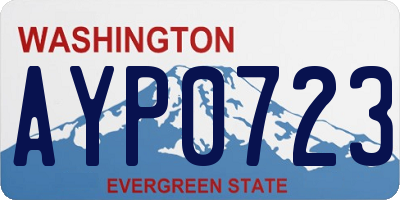 WA license plate AYP0723