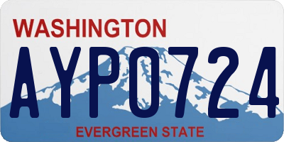 WA license plate AYP0724