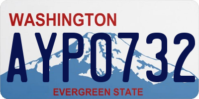 WA license plate AYP0732
