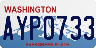 WA license plate AYP0733