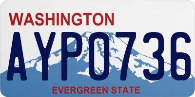 WA license plate AYP0736