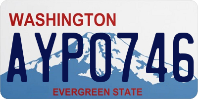 WA license plate AYP0746