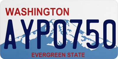 WA license plate AYP0750