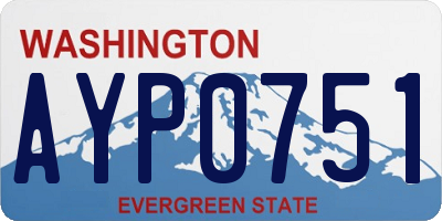 WA license plate AYP0751