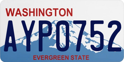 WA license plate AYP0752