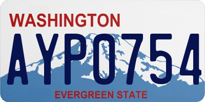 WA license plate AYP0754