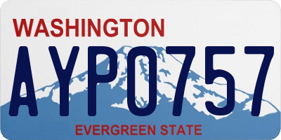 WA license plate AYP0757