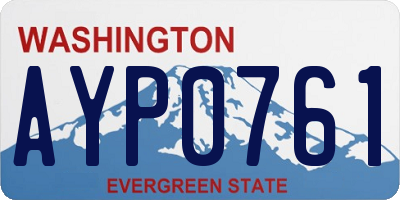 WA license plate AYP0761