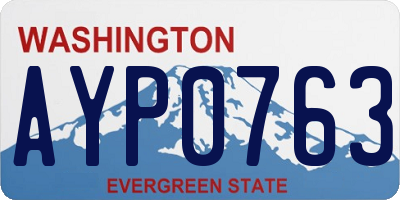 WA license plate AYP0763
