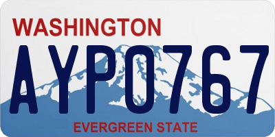 WA license plate AYP0767