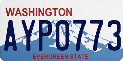 WA license plate AYP0773
