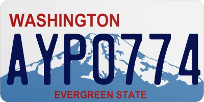 WA license plate AYP0774