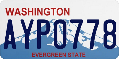 WA license plate AYP0778